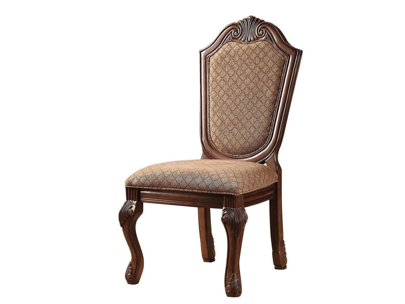 Chateau De Ville Fabric & Cherry Side Chair - Ornate Home