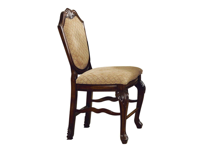 Chateau De Ville Fabric & Espresso Counter Height Chair - Ornate Home