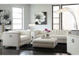 Chaviano Pearl White 2pc Stationary Living Room Set - Ornate Home