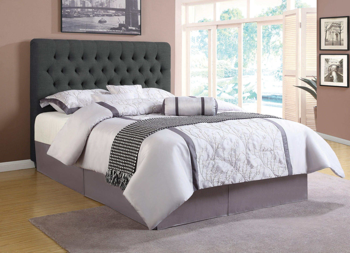 Chloe Charcoal Queen Panel Bed - Ornate Home