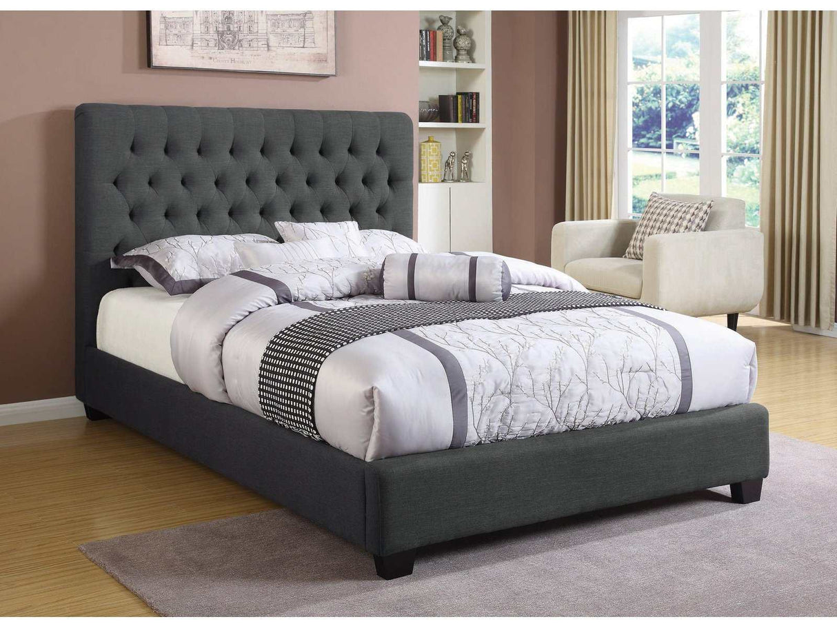 Chloe Charcoal California King Panel Bed - Ornate Home