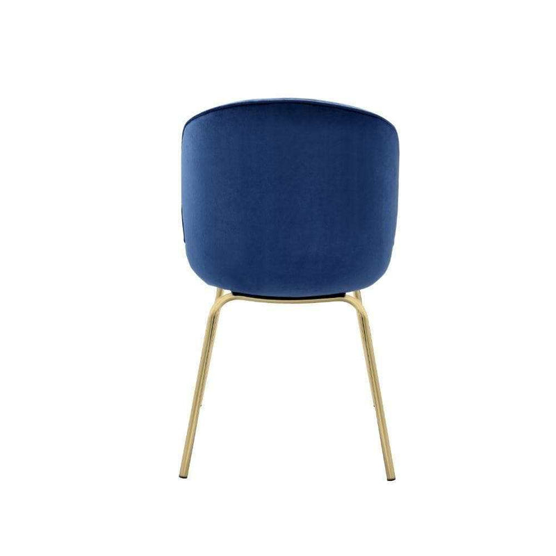 Chuchip - Blue Velvet & Gold - Side Chair (Set of 2) - Ornate Home