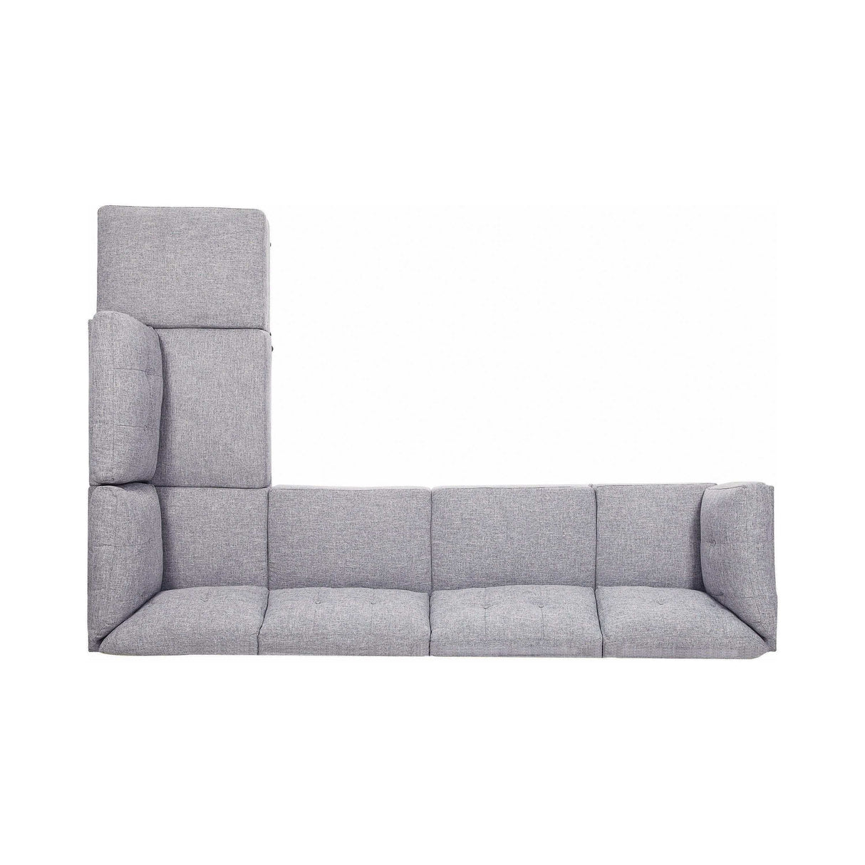 Churchill Grey L Shape Modular/Sectional Sofa w/ Ottoman - Ornate Home