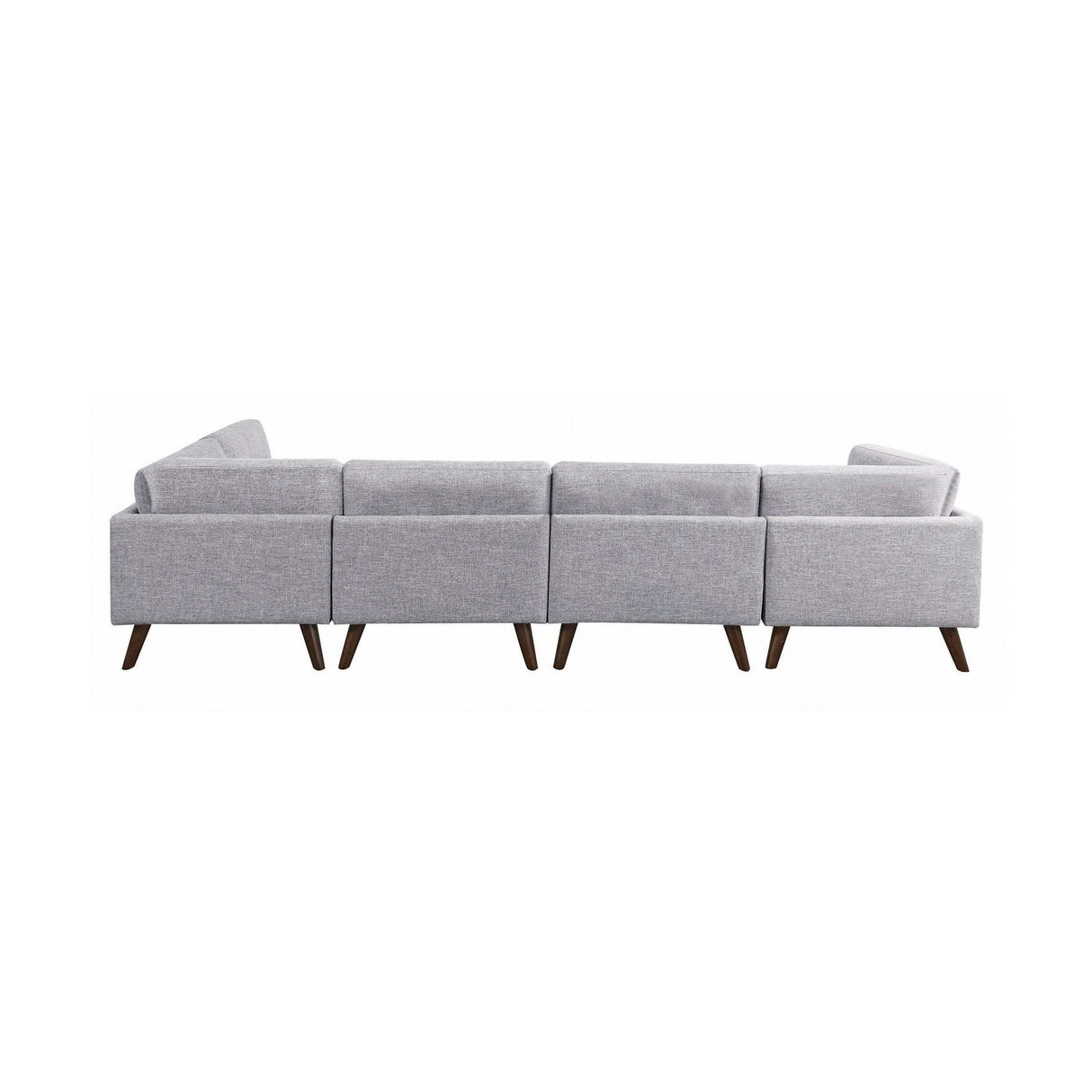 Churchill Grey L Shape Modular/Sectional Sofa w/ Ottoman - Ornate Home