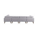 Churchill Grey L Shape Modular/Sectional Sofa w/ Ottoman - Ornate Home