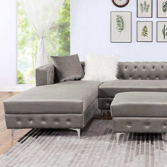 Ciabattoni - Gray -  U Shape Sectional Sofa - Ornate Home