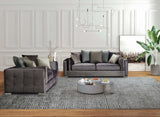 Clara Gray Velvet Sofa & Loveseat - Ornate Home