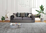 Clara Gray Velvet Sofa & Loveseat - Ornate Home