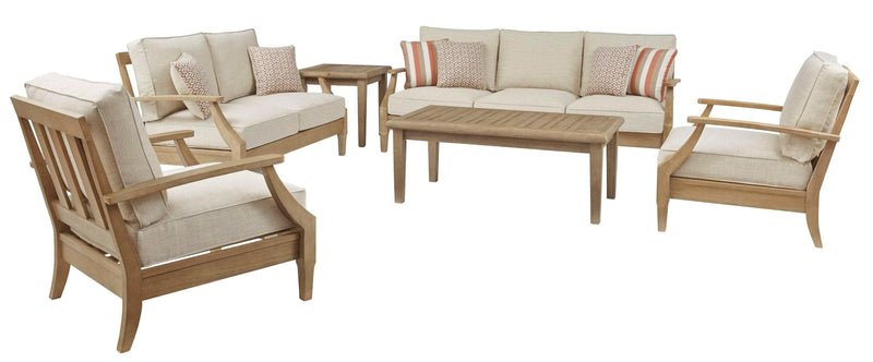 Clare View 5pc Outdoor Seating Group w/ Coffee Table - Ornate Home