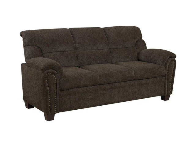 Clemintine Brown Stationary Sofa - Ornate Home