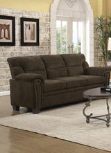 Clemintine Brown Stationary Sofa - Ornate Home