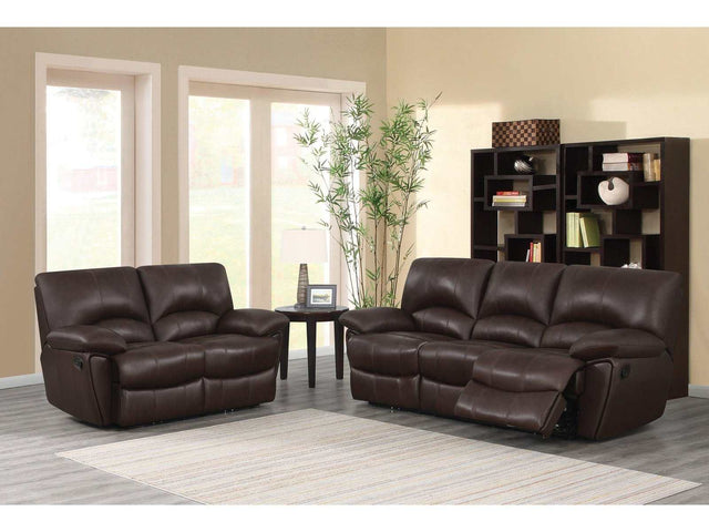 Clifford Dark Brown 2pc Motion Living Room Set - Ornate Home