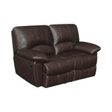 Clifford Dark Brown Motion Loveseat - Ornate Home