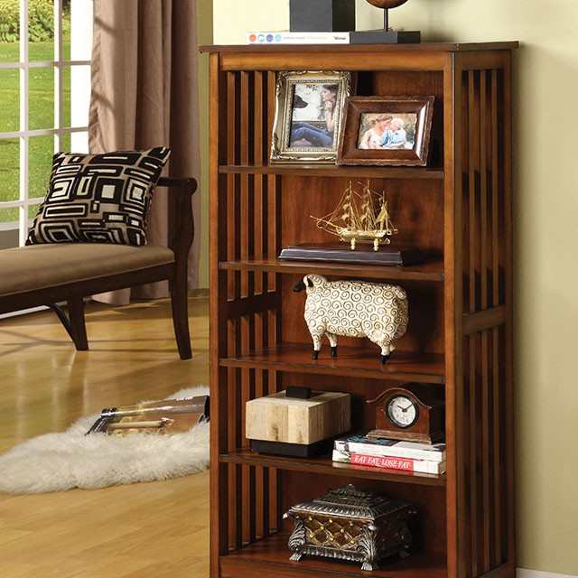 Valencia Antique Oak Media Shelf - Ornate Home