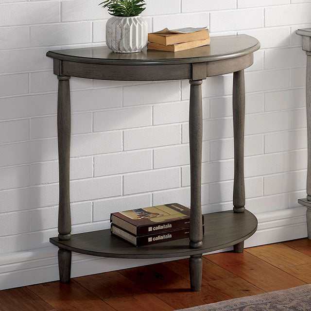 Menton Antique Gray Side Table - Ornate Home