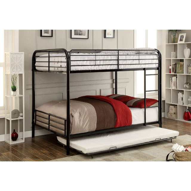 Brocket Black Metal Full/Full Bunk Bed - Ornate Home