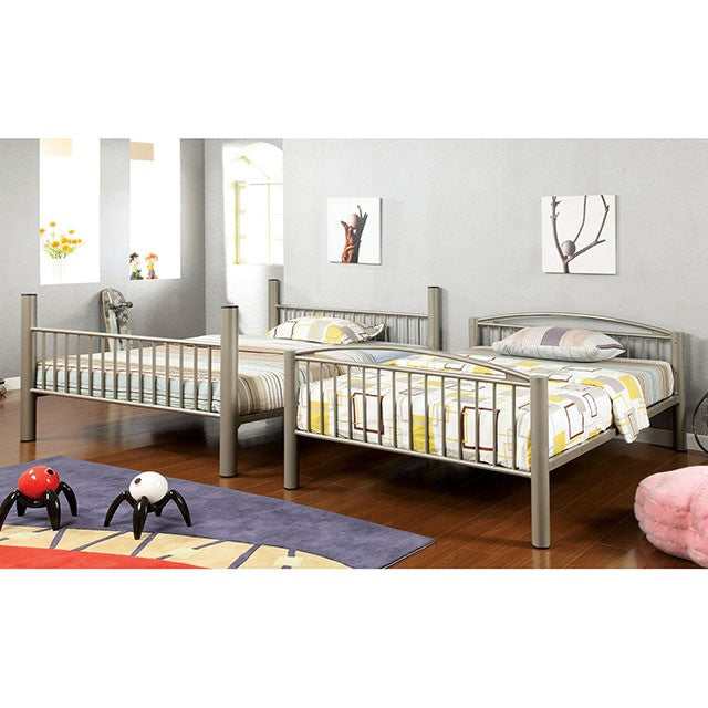 Lovia Metallic Gold Full/Full Bunk Bed - Ornate Home