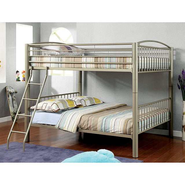 Lovia Metallic Gold Full/Full Bunk Bed - Ornate Home