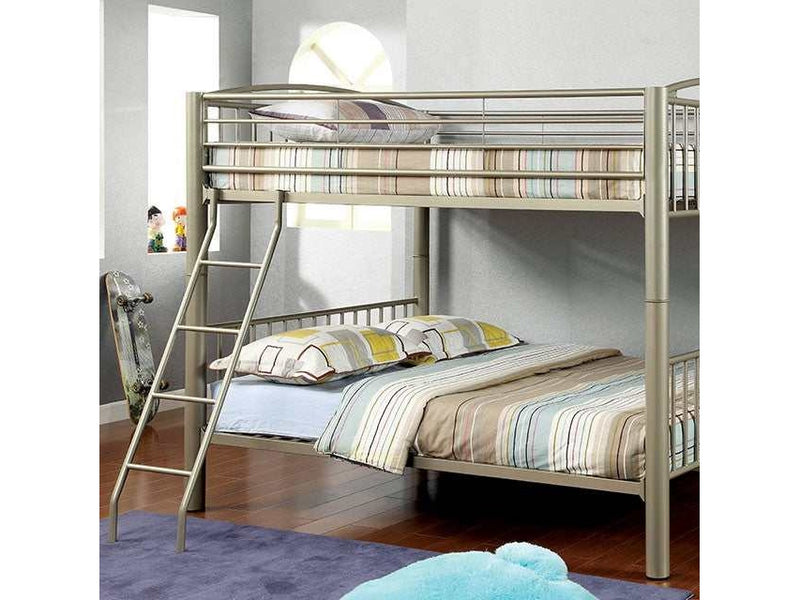 Lovia Metallic Gold Full/Full Bunk Bed - Ornate Home