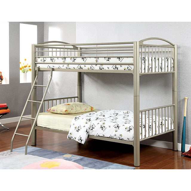 Lovia Metallic Gold Twin/Twin Bunk Bed - Ornate Home