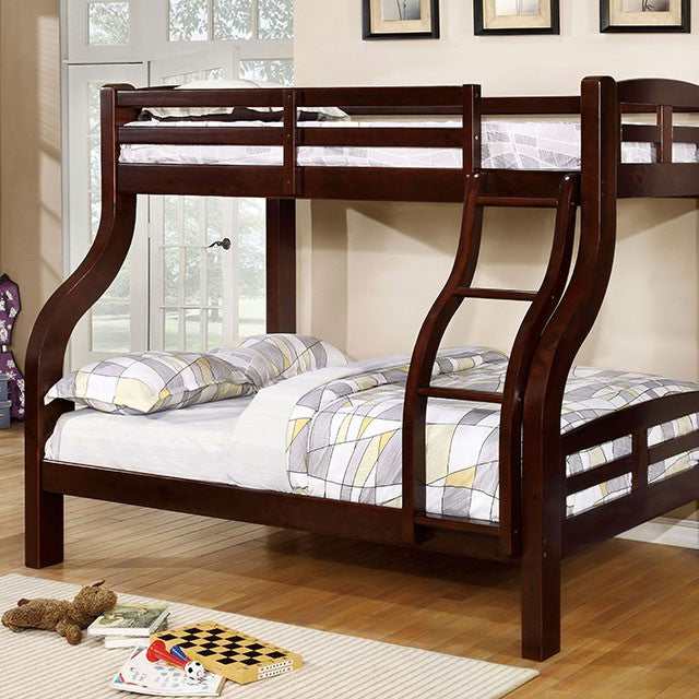 Solpine Espresso Twin/Full Bunk Bed - Ornate Home