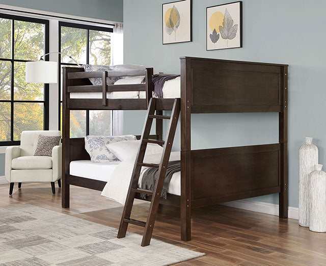 Stamos Walnut Full/Full Bunk Bed - Ornate Home