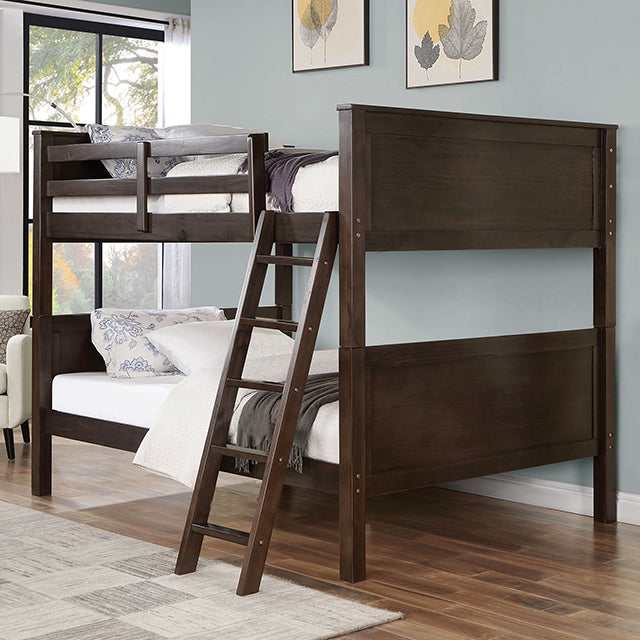 Stamos Walnut Full/Full Bunk Bed - Ornate Home