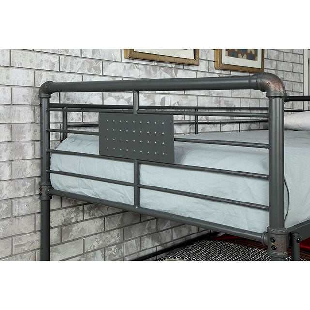 Olga Antique Black Twin/Full/Queen Bunk Bed - Ornate Home