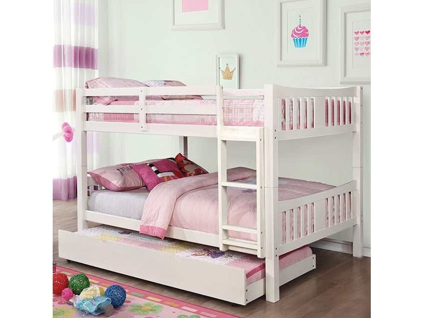 Cameron White Full/Full Bunk Bed - Ornate Home