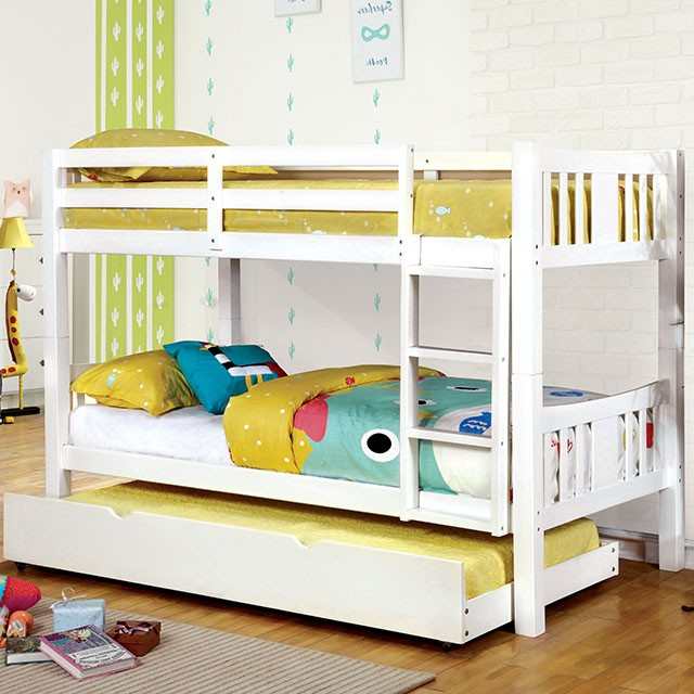 Cameron White Twin/Twin Bunk Bed - Ornate Home