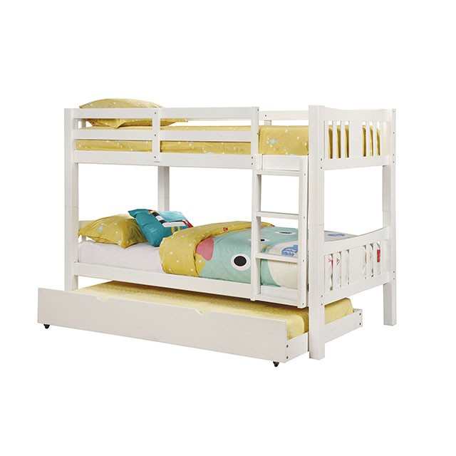 Cameron White Twin/Twin Bunk Bed - Ornate Home