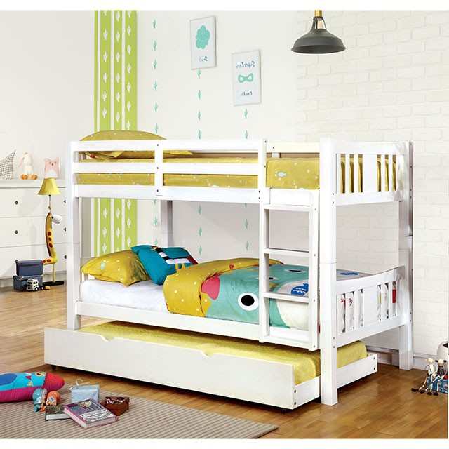 Cameron White Twin/Twin Bunk Bed - Ornate Home