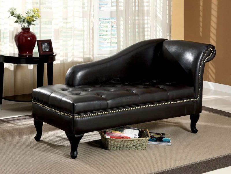 Lakeport Black Chaise - Ornate Home