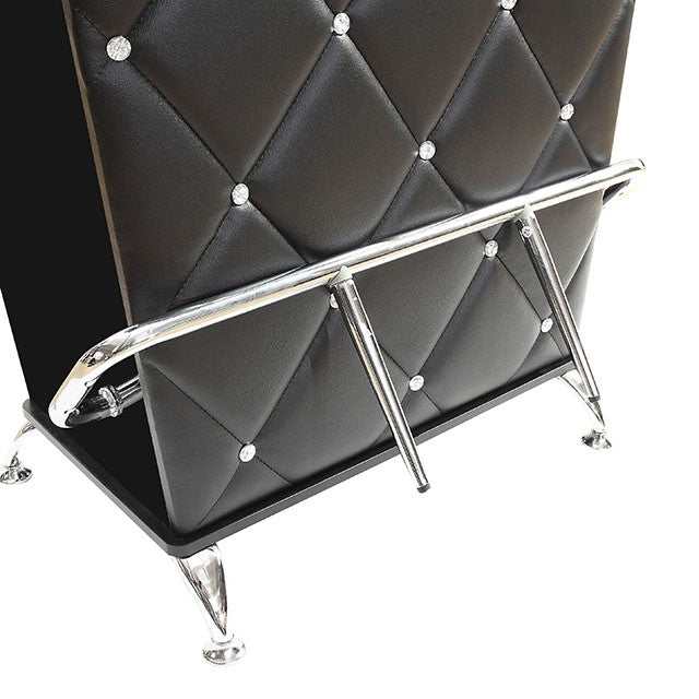 Fuero Black/Chrome Bar Table - Ornate Home