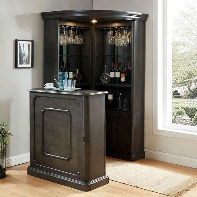 Voltaire Gray Bar Table - Ornate Home