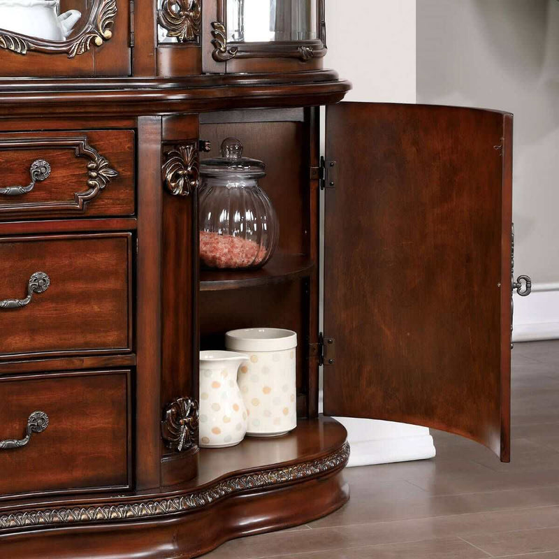 Normandy Brown Cherry Hutch & Buffet - Ornate Home