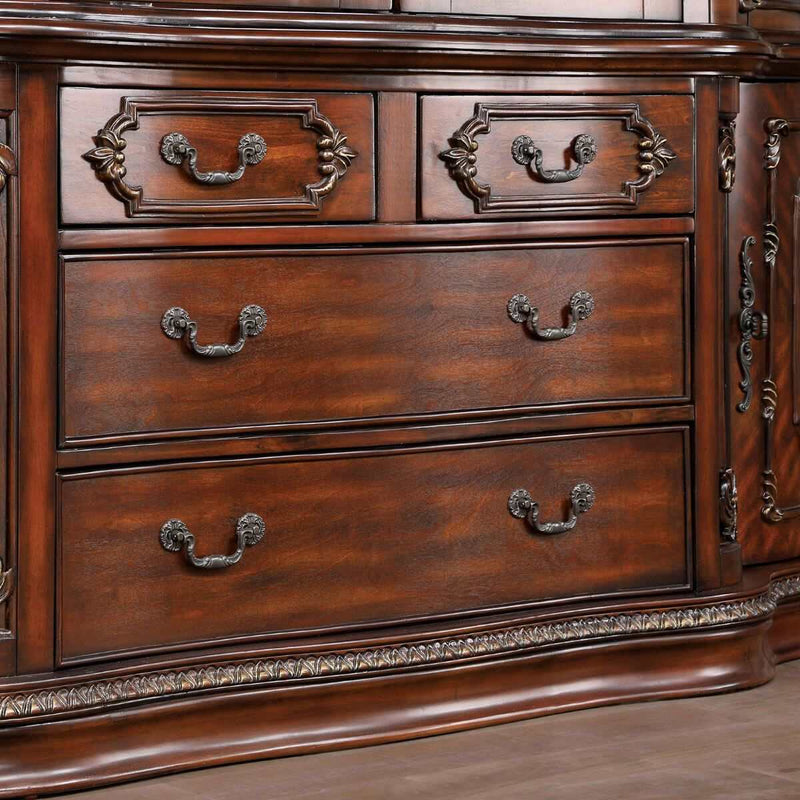 Normandy Brown Cherry Hutch & Buffet - Ornate Home