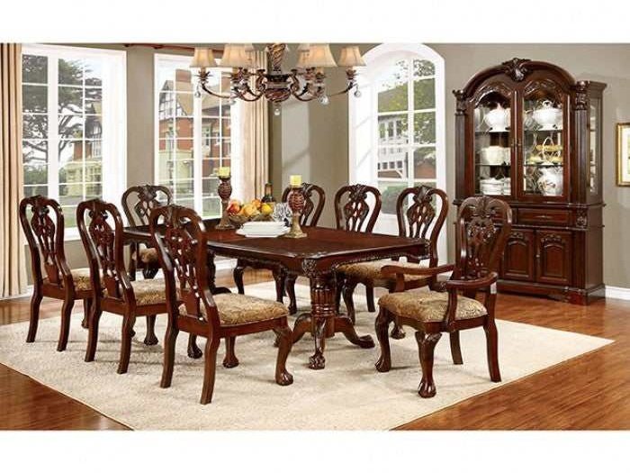 Elana Brown Cherry Dining Room Set / 9pc - Ornate Home