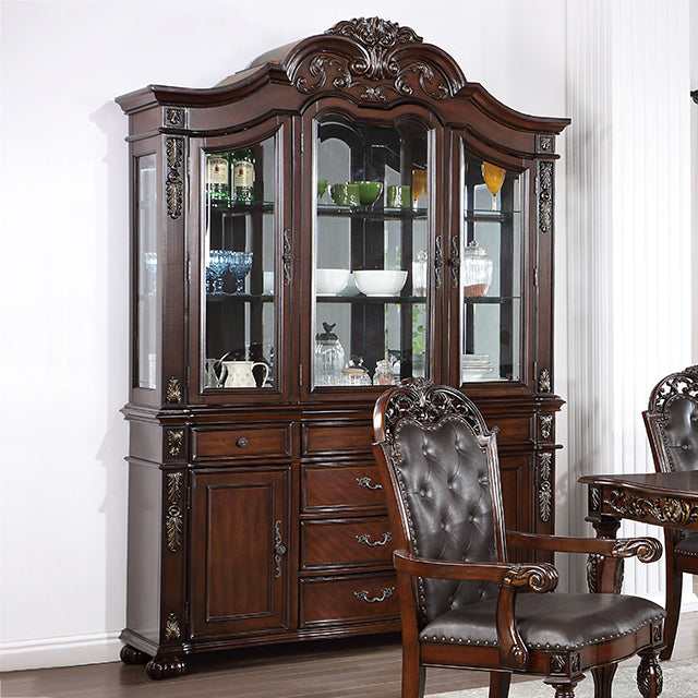 Nouvelle Brown Cherry Hutch & Buffet - Ornate Home