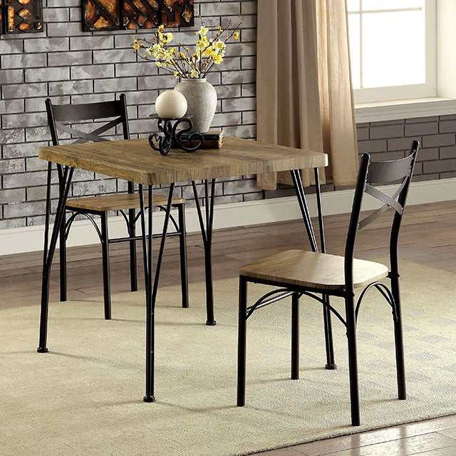 Slingsbury Dark Bronze/Natural 3 Pc. Dining Table Set - Ornate Home