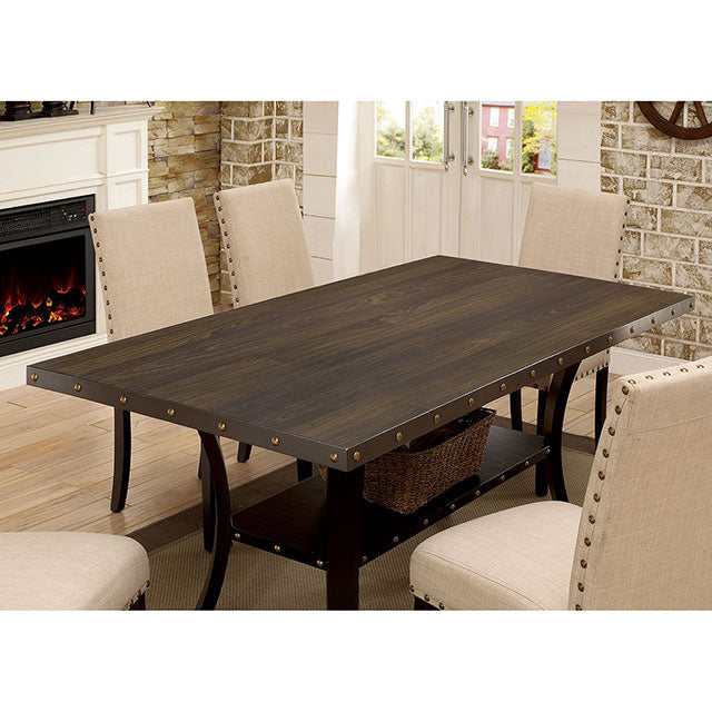 Kaitlin Light Walnut/Beige Dining Table - Ornate Home