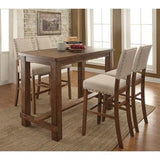 Sania Rustic Oak Bar Table - Ornate Home