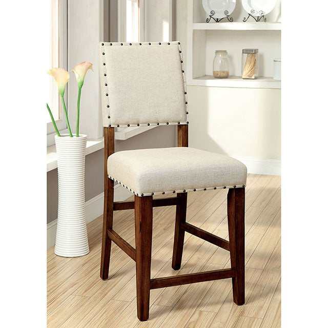 Sania Rustic Oak Counter Height Chair (Set of 2) - Ornate Home