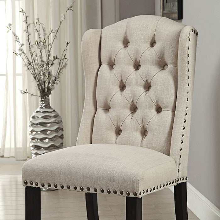 Sania I - Beige & Antique Black - Side Chair (Set of 2) - Ornate Home
