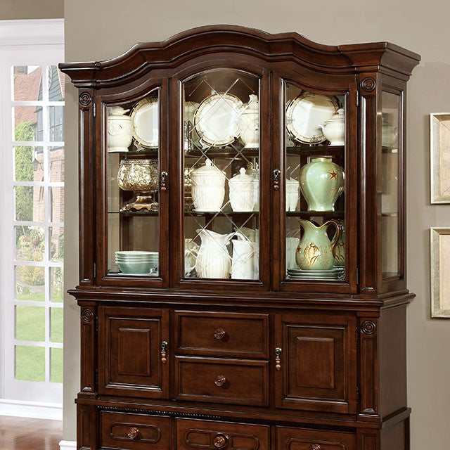 Alpena Brown Cherry Hutch & Buffet - Ornate Home