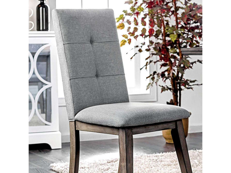 Abelone Gray & Light Gray Dining Chair (Set of 2) - Ornate Home