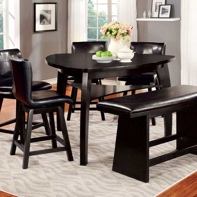 Hurley Black Counter Height Table - Ornate Home