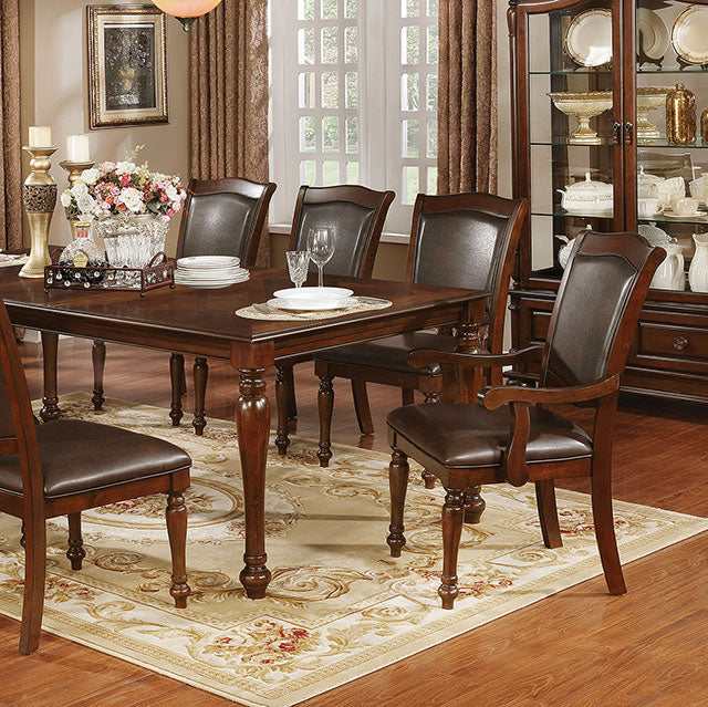 Sylvana Brown Cherry/Espresso Dining Table - Ornate Home