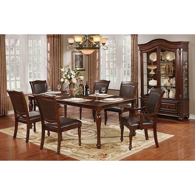 Sylvana Brown Cherry/Espresso Dining Table - Ornate Home