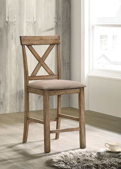 Plankinton Rustic Oak/Brown Counter Height Chair (Set of 2) - Ornate Home